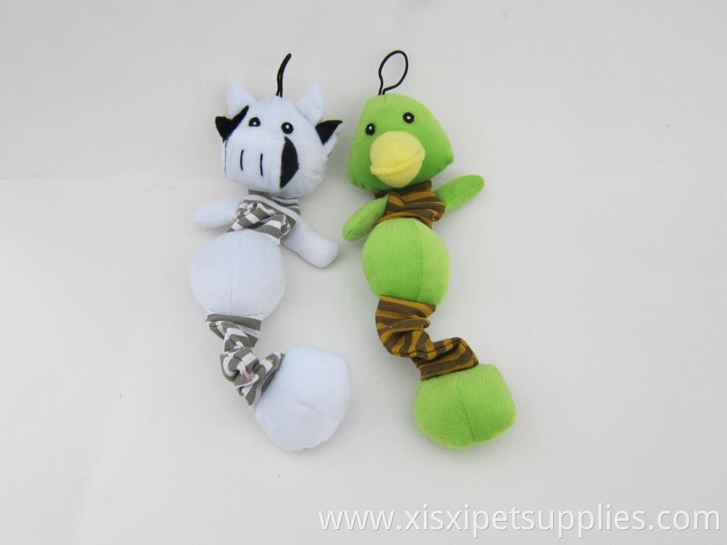 Squeaky latex pet chew toy cute colorful plush dog toy